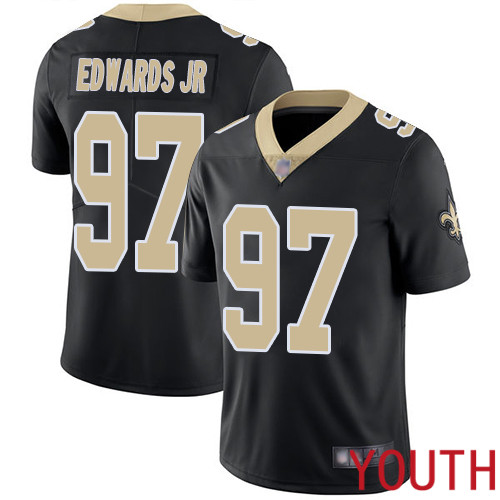 New Orleans Saints Limited Black Youth Mario Edwards Jr Home Jersey NFL Football #97 Vapor Untouchable Jersey